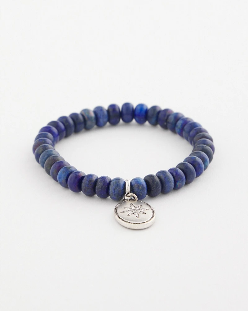 Blue Charm Stretch Bracelet