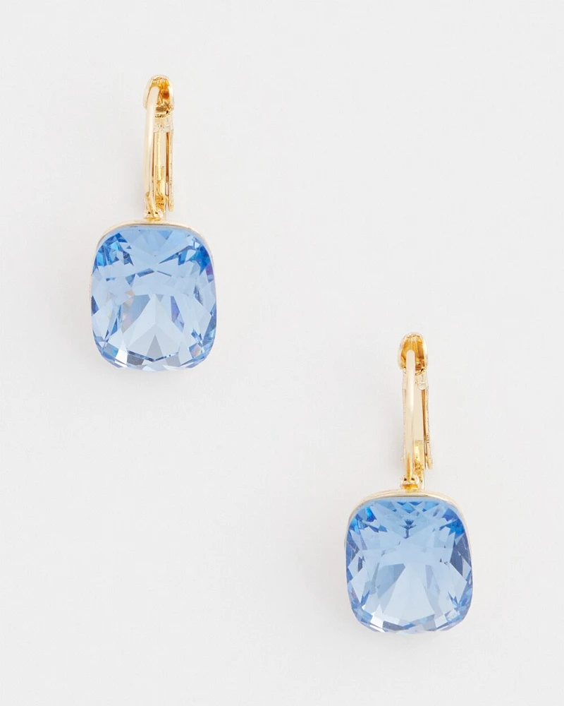 No Droop\u2122 Blue Drop Earrings