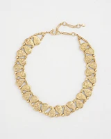 Paisley Gold Tone Collar Necklace