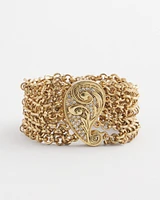 Gold Tone Paisley Bracelet