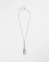 Mixed-Metal Chain Pendant Necklace