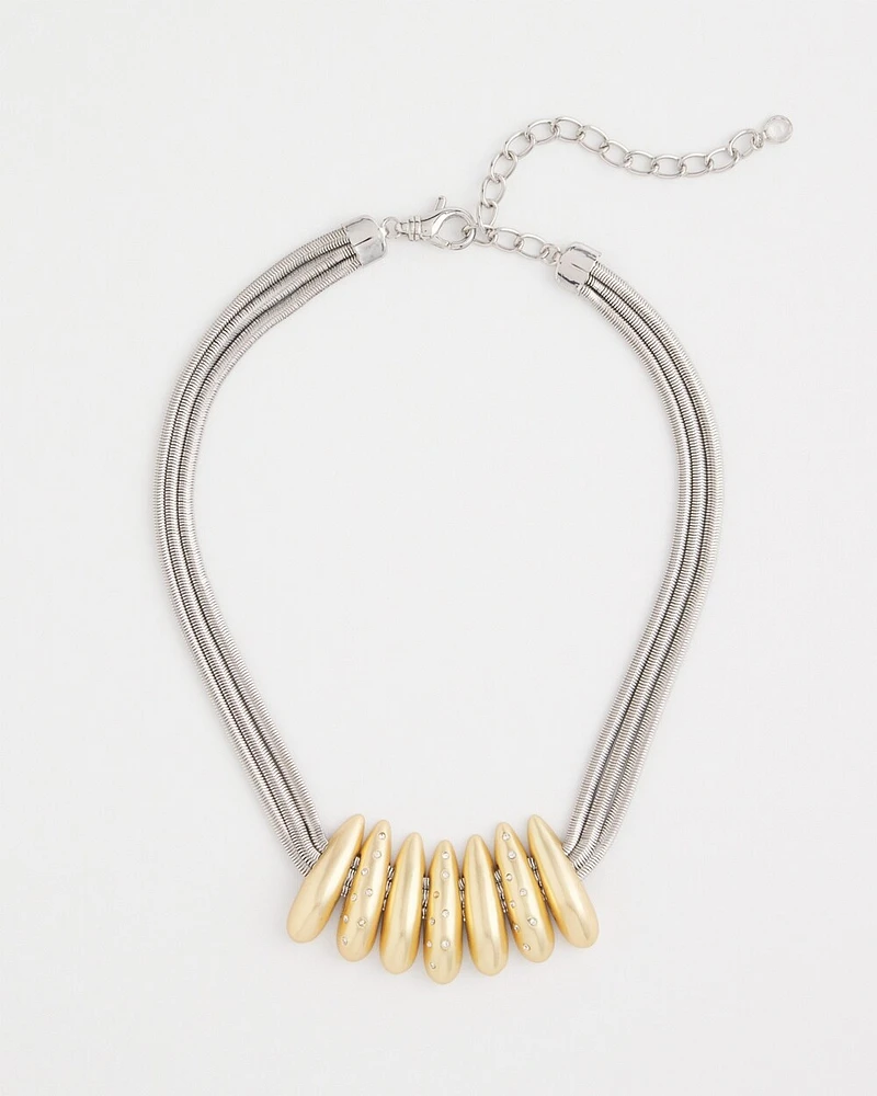 Mixed Metal Collar Necklace