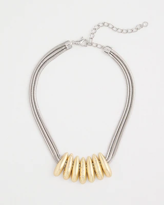 Mixed Metal Collar Necklace