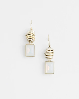 No Droop\u2122 Faux Opal Drop Earrings