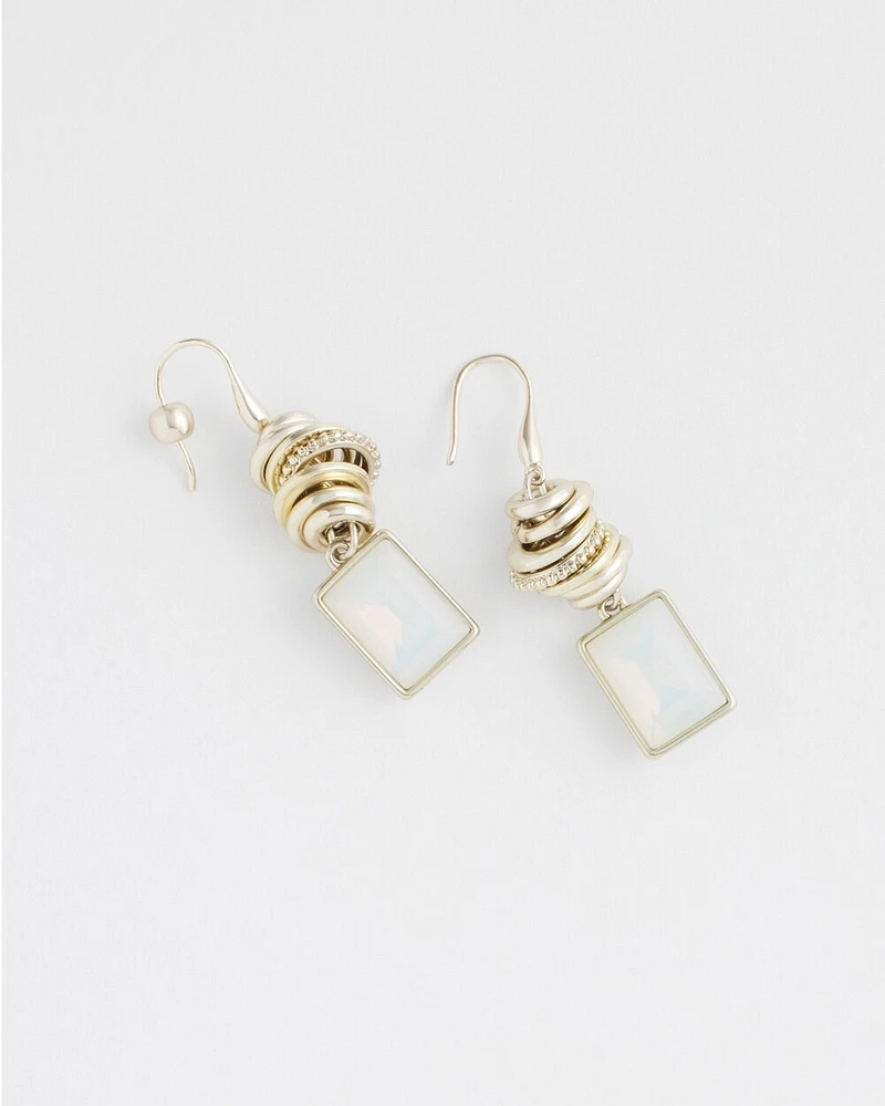 No Droop\u2122 Faux Opal Drop Earrings