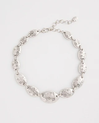 Silver Tone Starry Collar Necklace