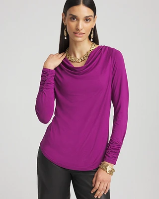 Cowl Neck Long Sleeve Tee