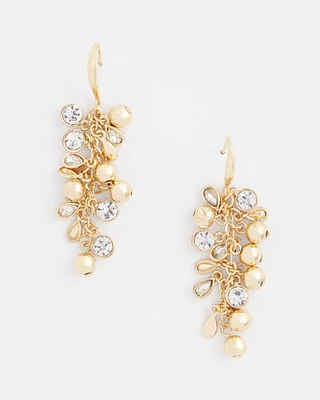 No Droop\u2122 Gold Tone Cluster Earrings