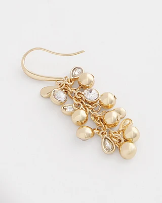 No Droop\u2122 Gold Tone Cluster Earrings