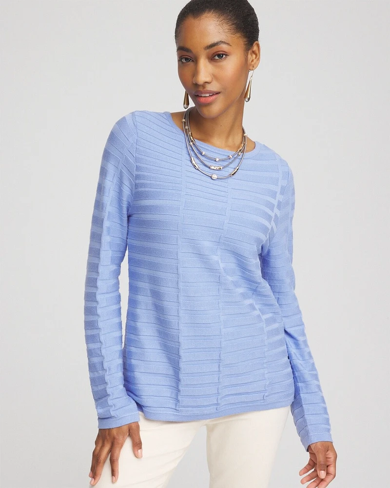 Texture Ribbed Pullover Sweater