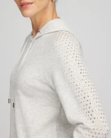 Zenergy\u00AE Luxe Cashmere Blend Rhinestone Hoodie