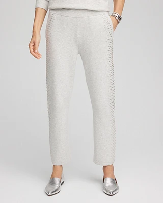 Zenergy\u00AE Luxe Cashmere Blend Rhinestone Ankle Pants