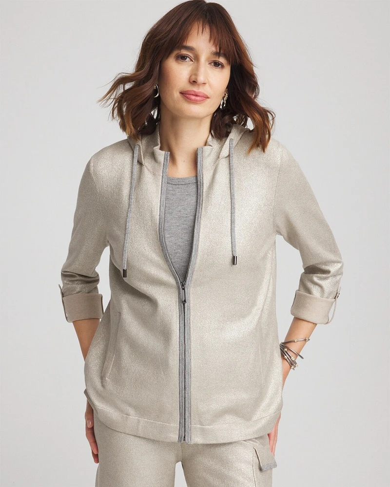 Zenergy\u00AE Luxe Foiled Cashmere Blend Hoodie