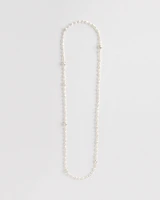 Long Faux Pearl Necklace