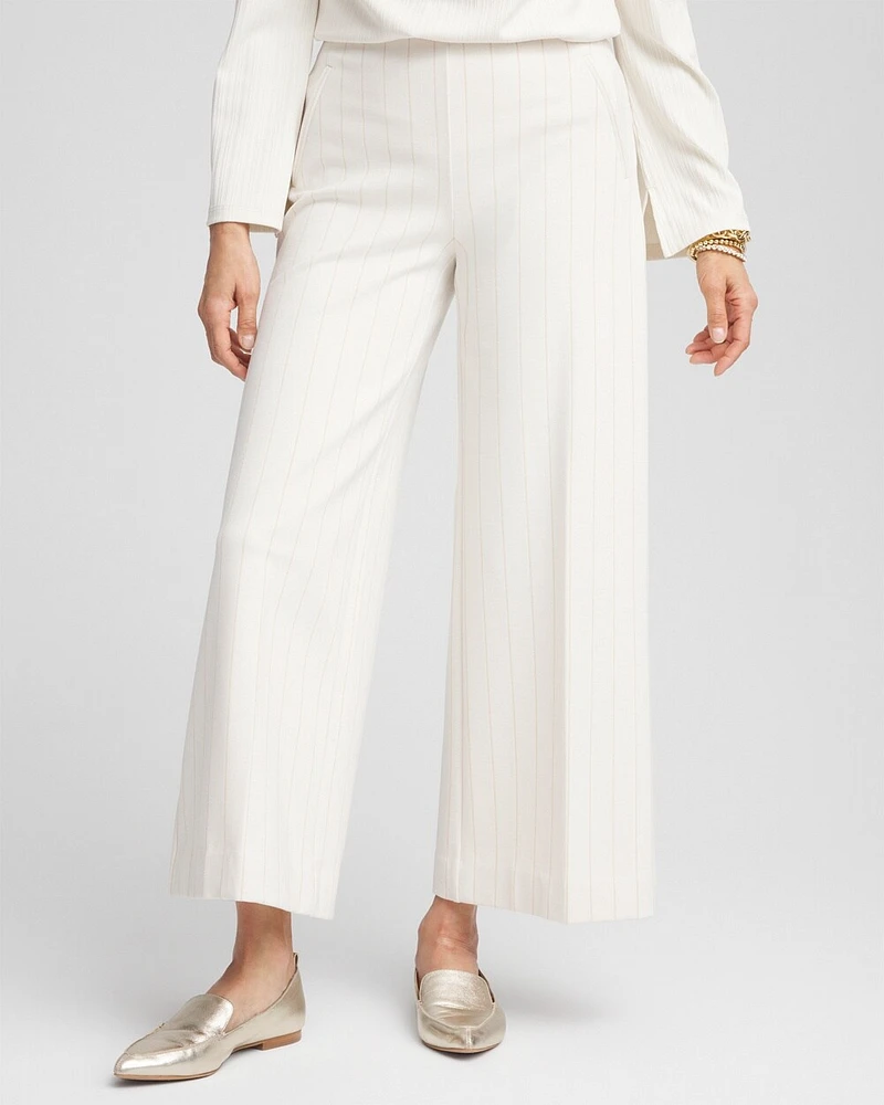 Pinstripe Juliet 360 Wide-Leg Pants