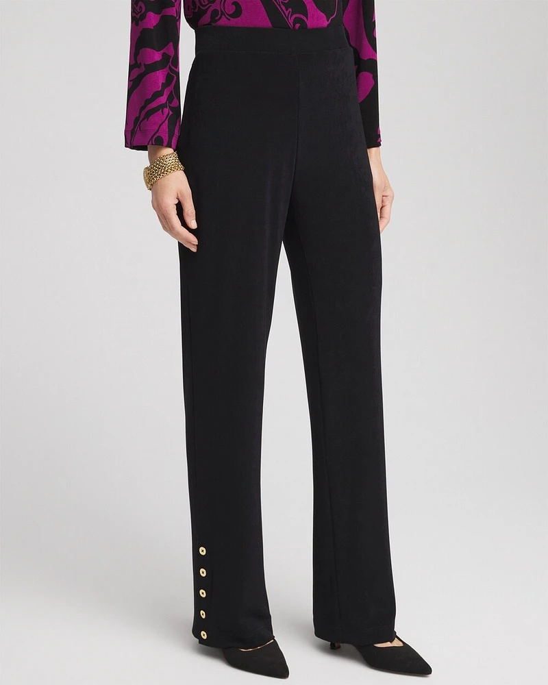 Petite Travelers\u2122 Straight Button Pants