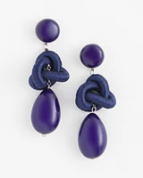 Navy Teardrop Earrings