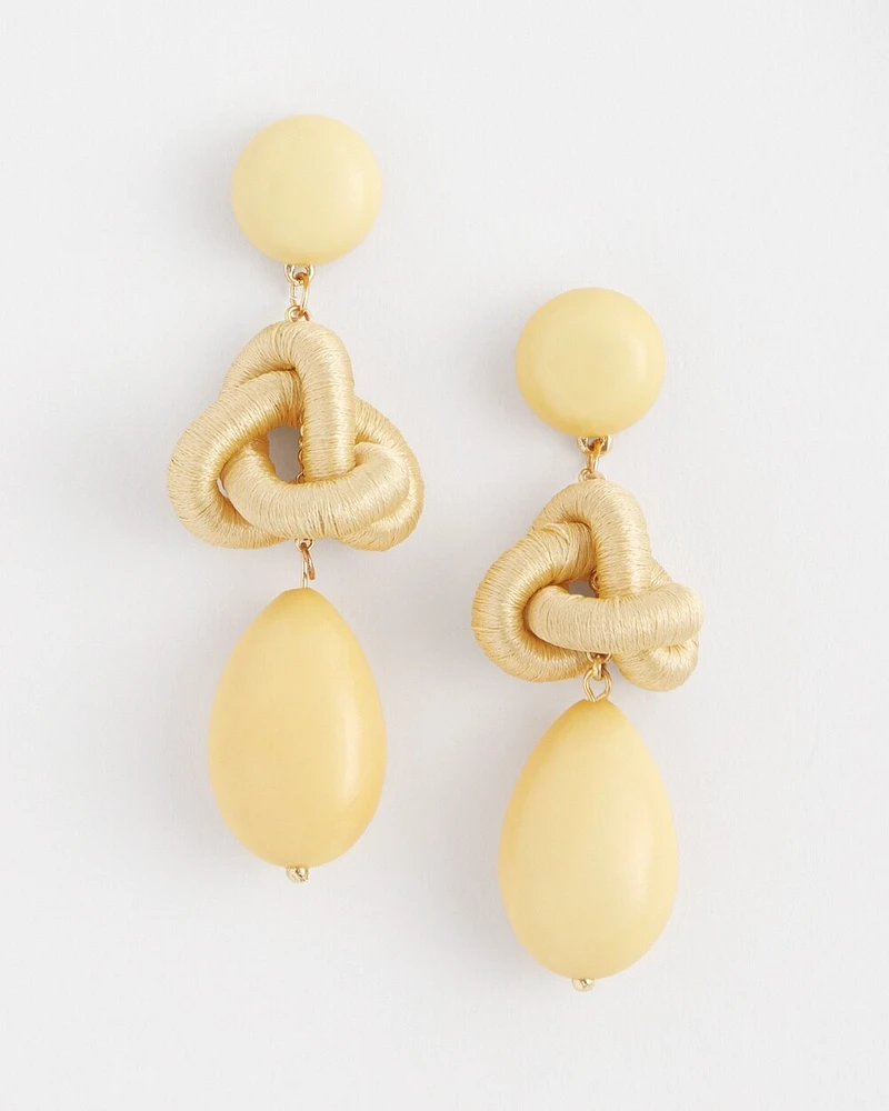 Yellow Teardrop Earrings