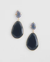 Blue Gem Teardrop Earrings