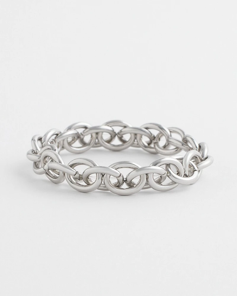 Silver-Tone Link Bracelet