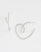 Heart Hoop Earrings