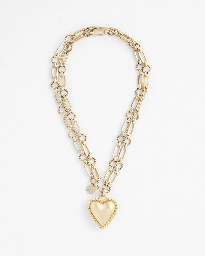 Gold-Tone Heart Necklace