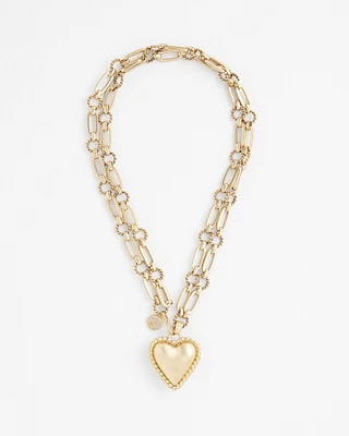 Gold-Tone Heart Necklace