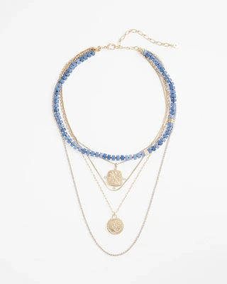 Blue Multistrand Convertible Necklace