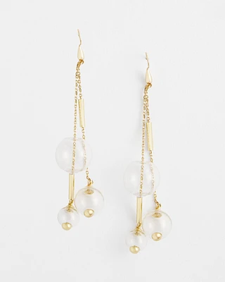 Glass & Gold Drop Earrings