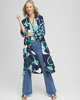 Long Wildflower Open-Front Kimono