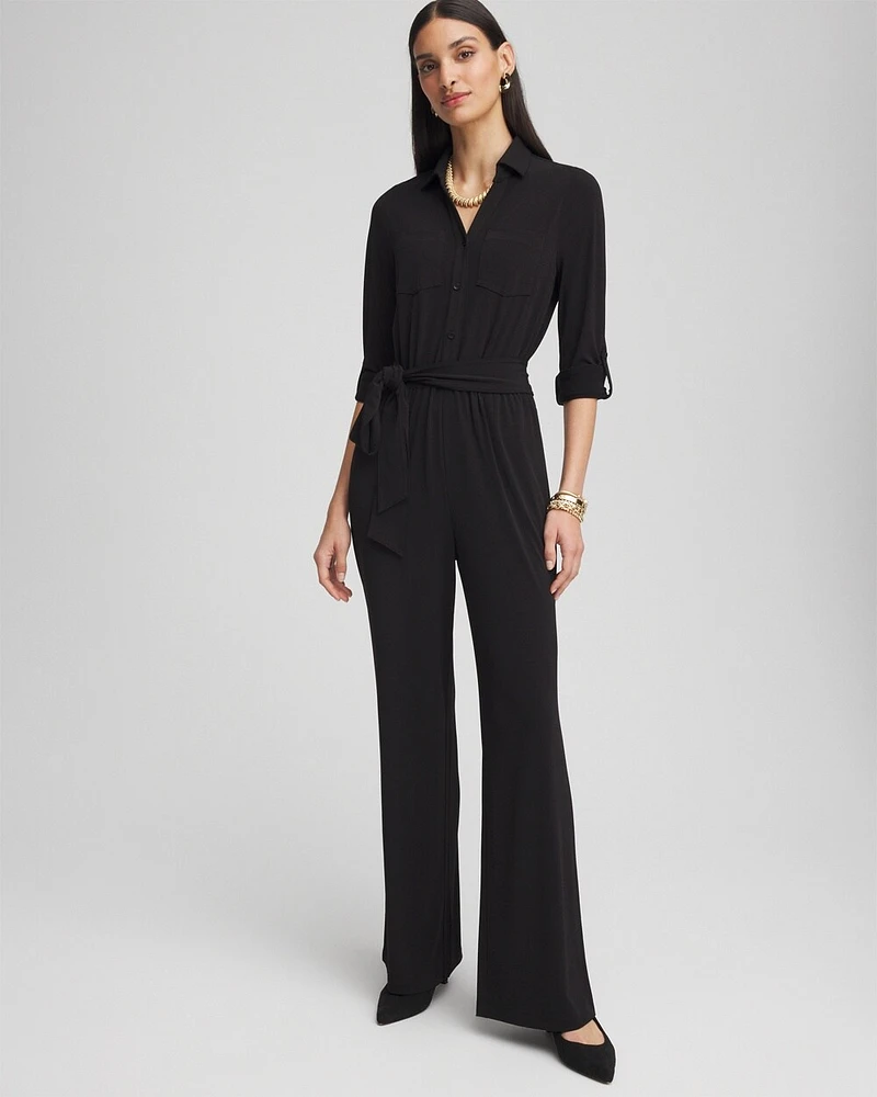 Belted Knit Jumpsuit