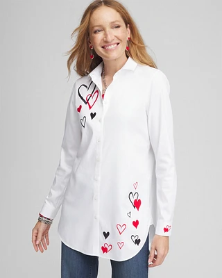 No Iron\u00AE Valentine's Day Embroidered Tunic