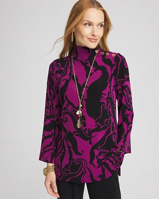 Travelers\u2122 Paisley Mock Neck Tunic