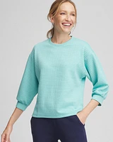 Zenergy\u00AE Jacquard Bubble-Sleeve Top