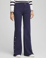 Stretch Wide-Leg Pants