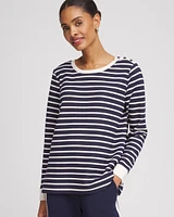 Zenergy\u00AE Striped Scuba Mariner Top