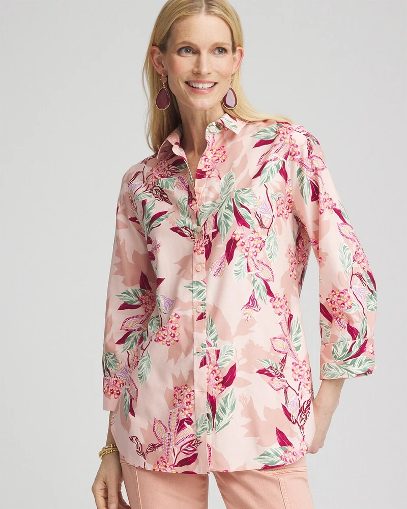 No Iron\u2122 Sateen Floral Shirt