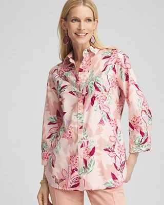 No Iron\u00AE Sateen Floral Shirt