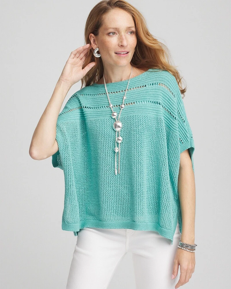 Scoop-Neck Poncho