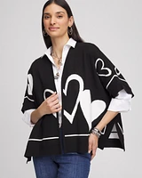 Cashmere-Blend Valentine's Day Ruana