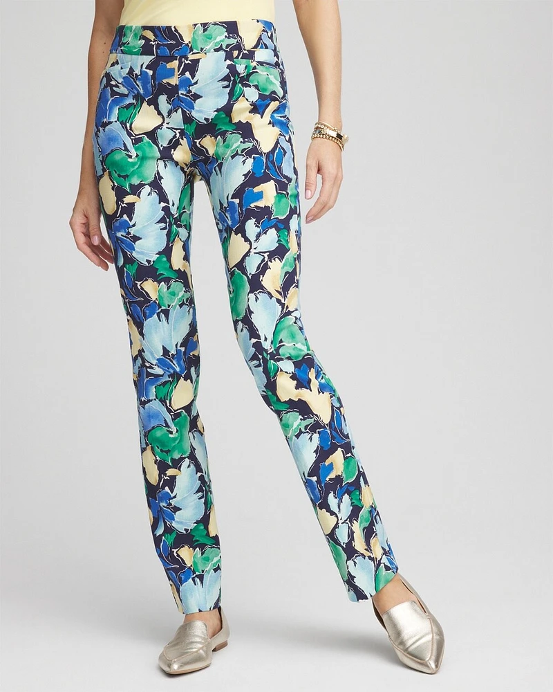 Brigitte\u2122 Slub Floral Slim Pants