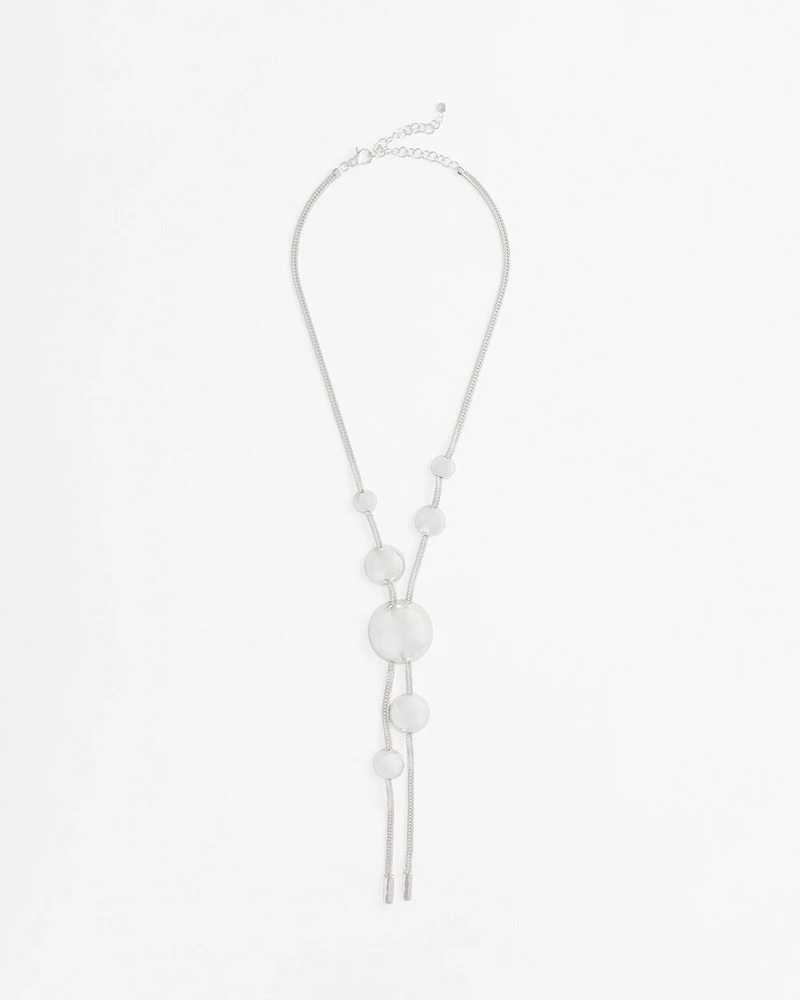 Silver Loop Drop Necklace