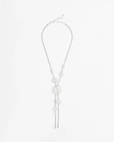 Silver Loop Drop Necklace