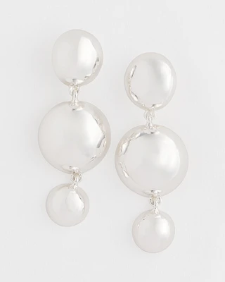 Silver Drop Clip-On Earrings