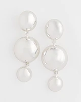 Silver Drop Clip-On Earrings