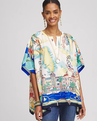 Sanibel Print Poncho