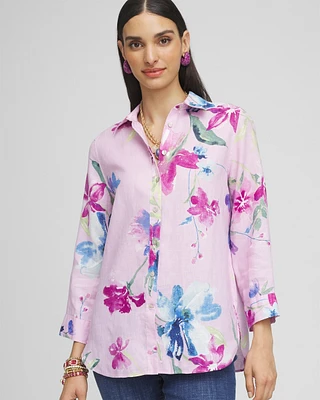 No Iron\u2122 Floral Linen Shirt