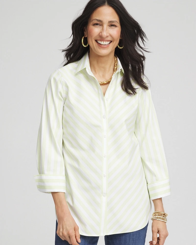 No Iron\u2122 Chevron Stripe Stretch Shirt