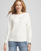 Embellished Valentine's Day Pullover Sweater