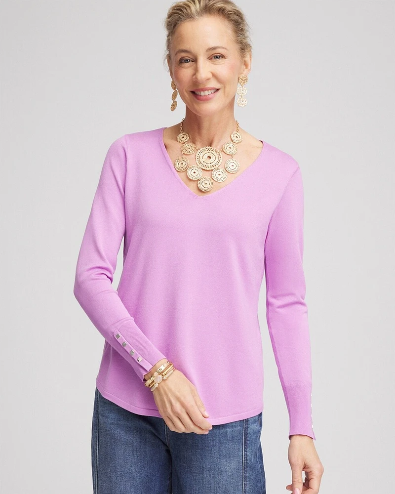 Long Sleeve V-Neck Pullover Sweater